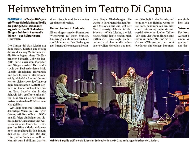 Heimwehtränen im Teatro Di Capua